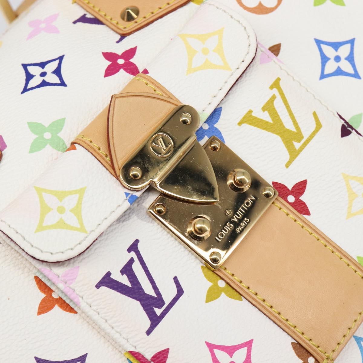 LOUIS VUITTON Monogram Multicolor Speedy 30 Hand Bag White M92643 Auth 200161SAV