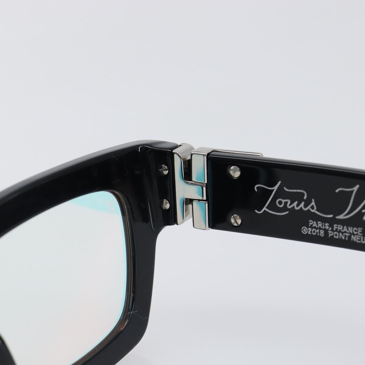 LOUIS VUITTON Charleston Justin Sunglasses Plastic Black Z1244E LV Auth 200174M
