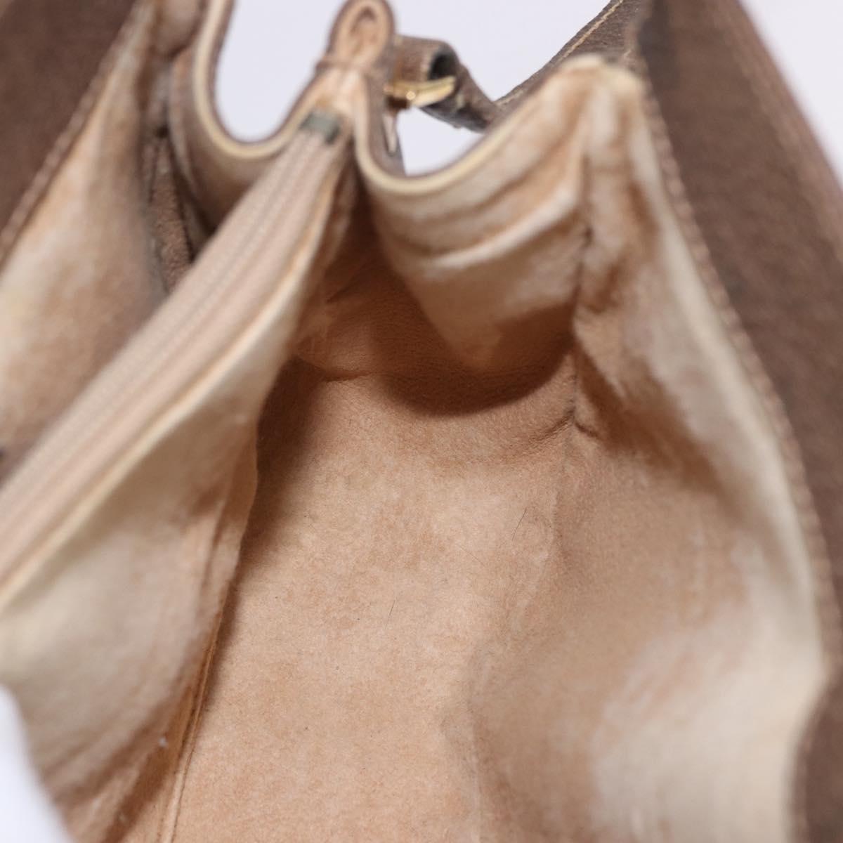 GUCCI GG Supreme Web Sherry Line Shoulder Bag PVC Beige 72 02 024 Auth 200181