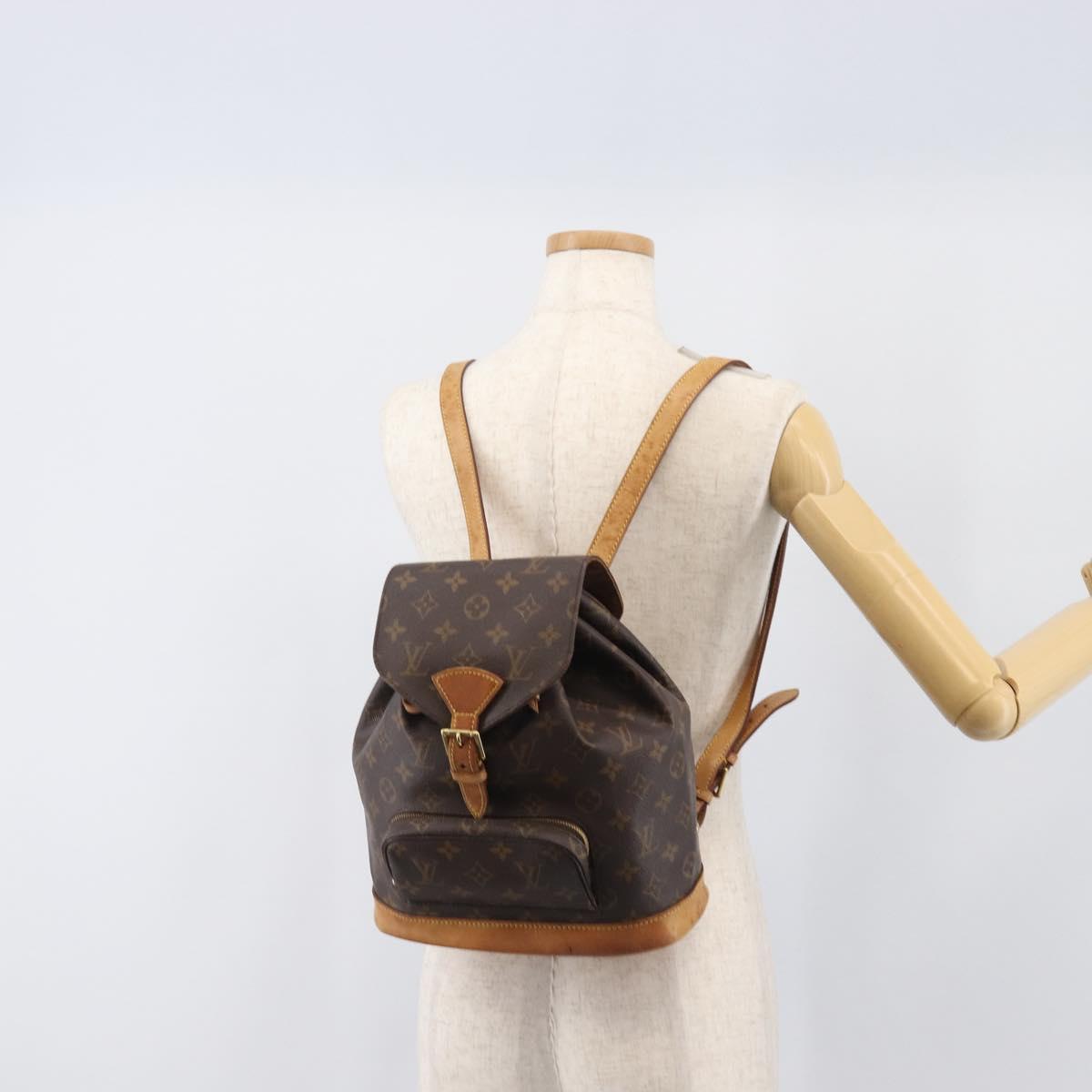 LOUIS VUITTON Monogram Montsouris MM Backpack M51136 LV Auth 200186