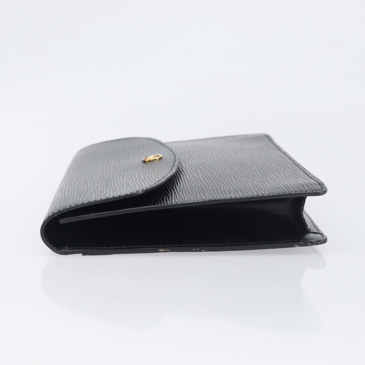 LOUIS VUITTON Epi Montaigne 27 Clutch Bag Black M52652 LV Auth 200196