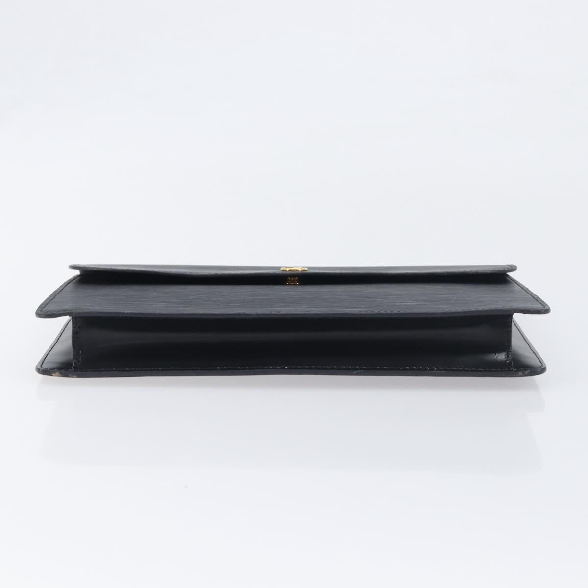 LOUIS VUITTON Epi Montaigne 27 Clutch Bag Black M52652 LV Auth 200196