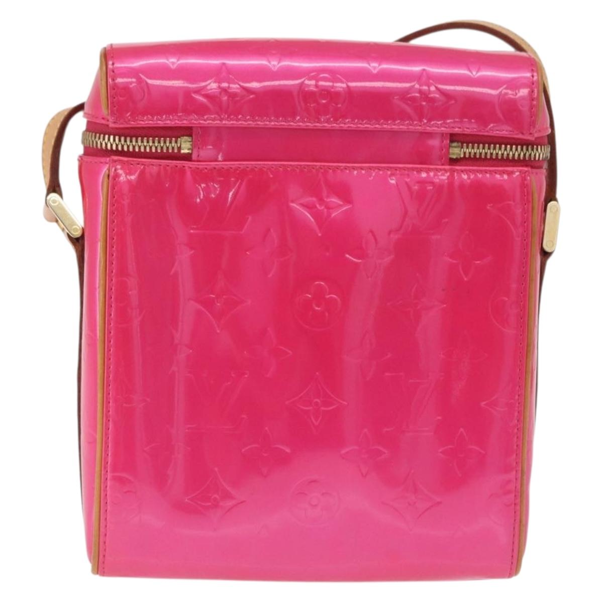 LOUIS VUITTON Monogram Vernis Sullivan Vertical Fuchsia Pink M91259 Auth 200199V