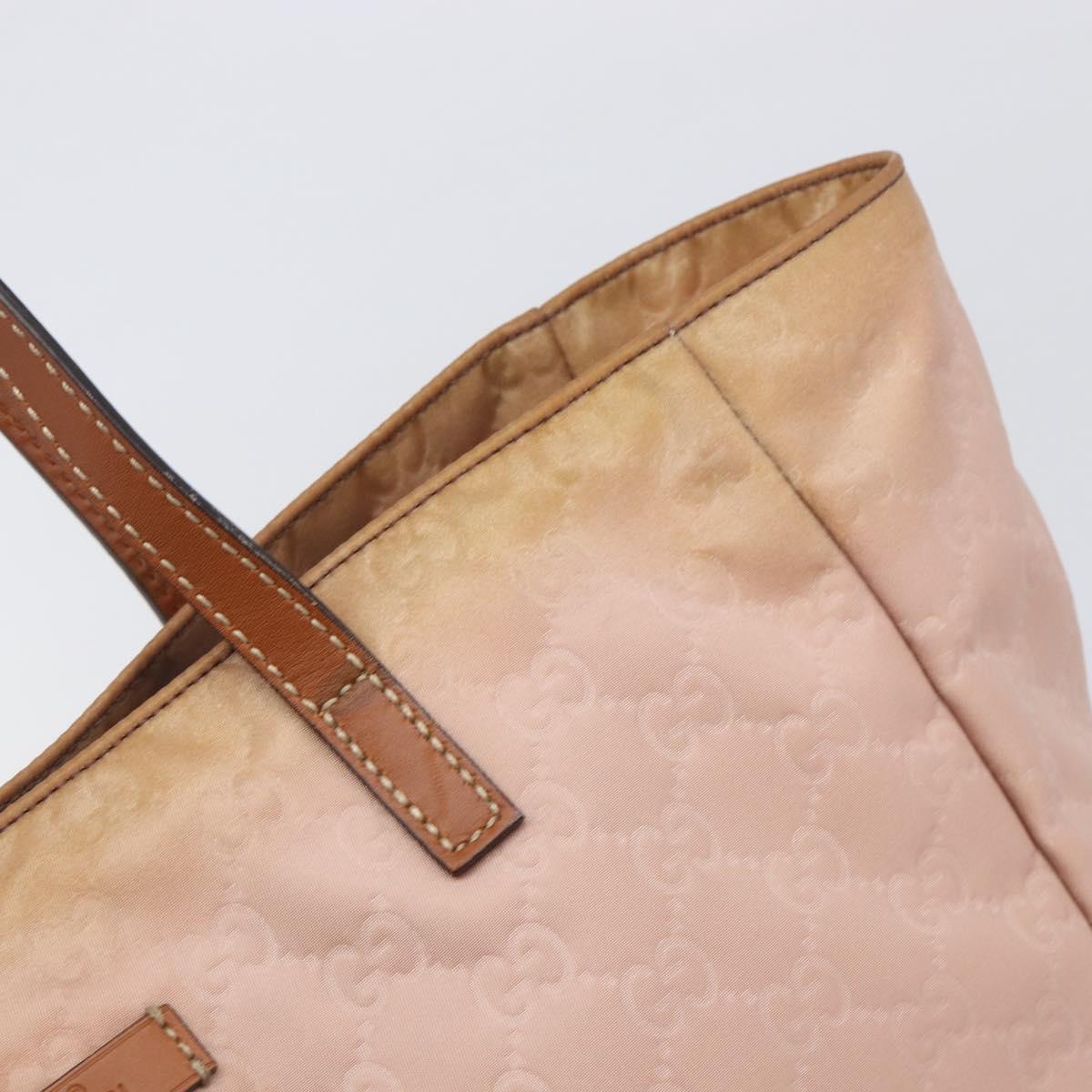 GUCCI GG Canvas Tote Bag Pink Brown 282439 Auth 200205