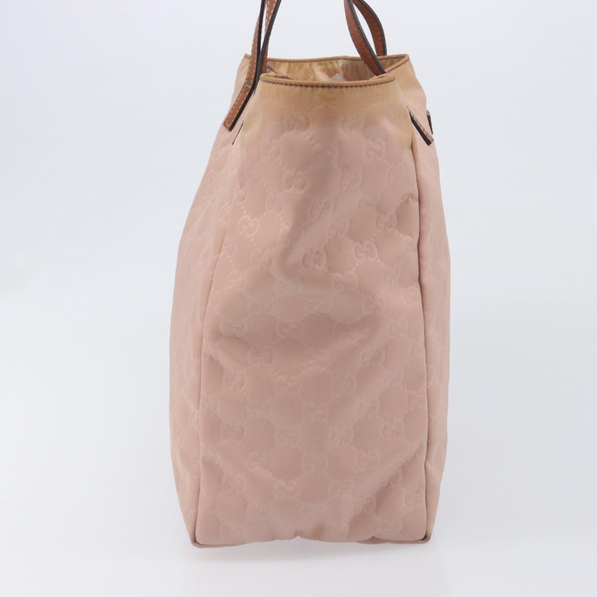 GUCCI GG Canvas Tote Bag Pink Brown 282439 Auth 200205