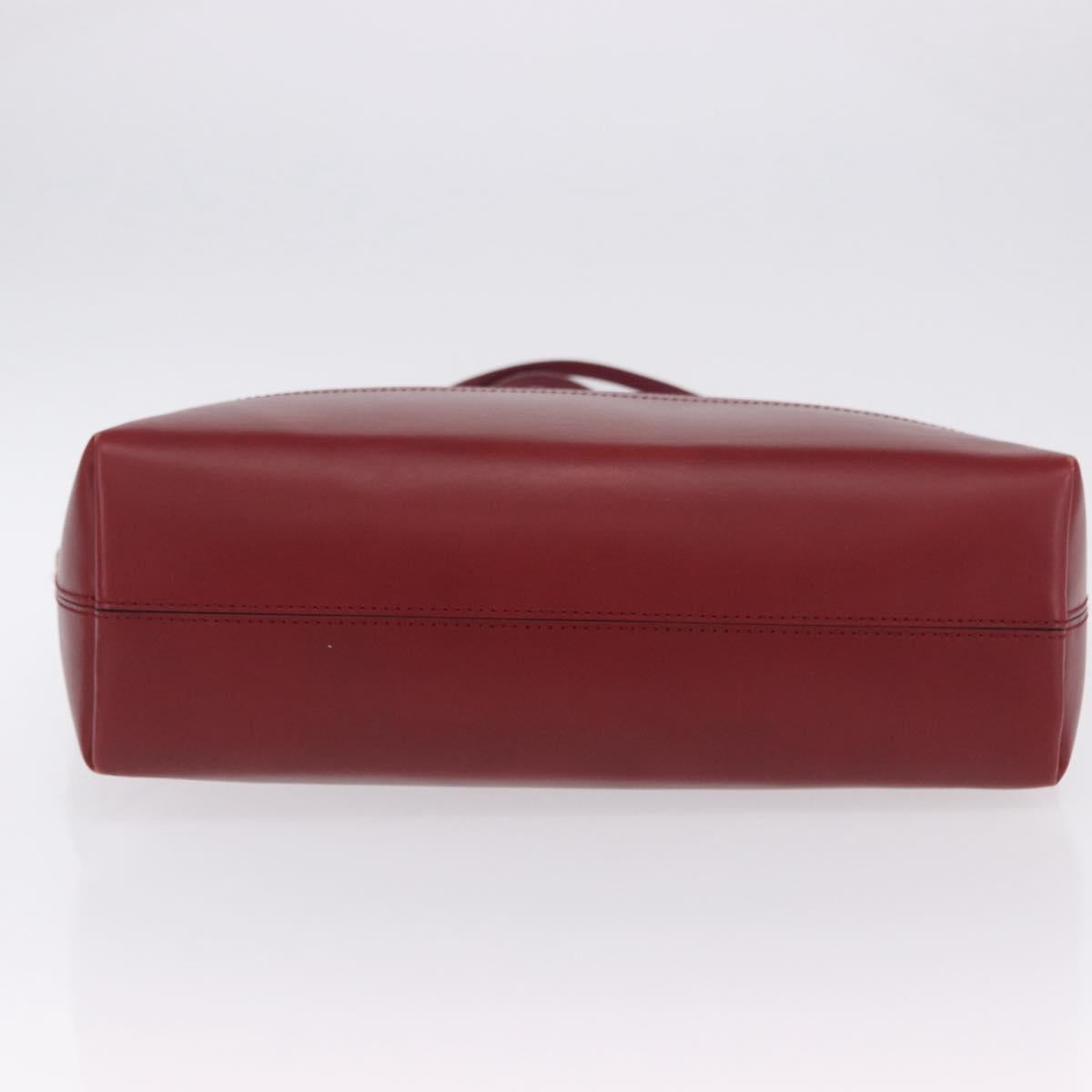 FENDI Stripe Tote Bag Nylon Red Gold Tone 8BH185 Auth 200207V