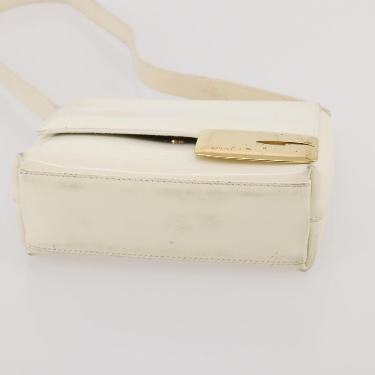 GUCCI Bamboo Shoulder Bag Hand Bag Leather 2 Set Black White Auth 200210
