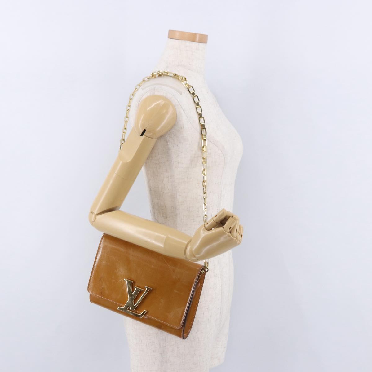 LOUIS VUITTON Vernis Pochette Louise GM Clutch Bag Dunne LV Auth 200232