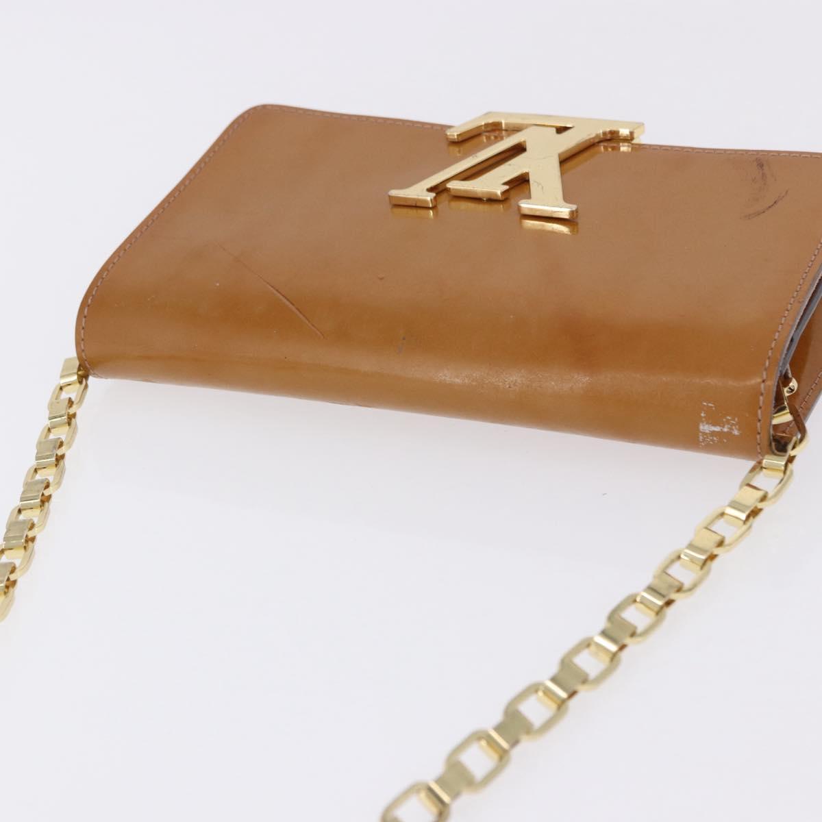 LOUIS VUITTON Vernis Pochette Louise GM Clutch Bag Dunne LV Auth 200232