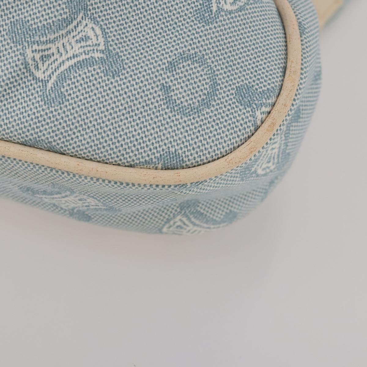 CELINE C Macadam Canvas Backpack Blue Gold Auth 200238