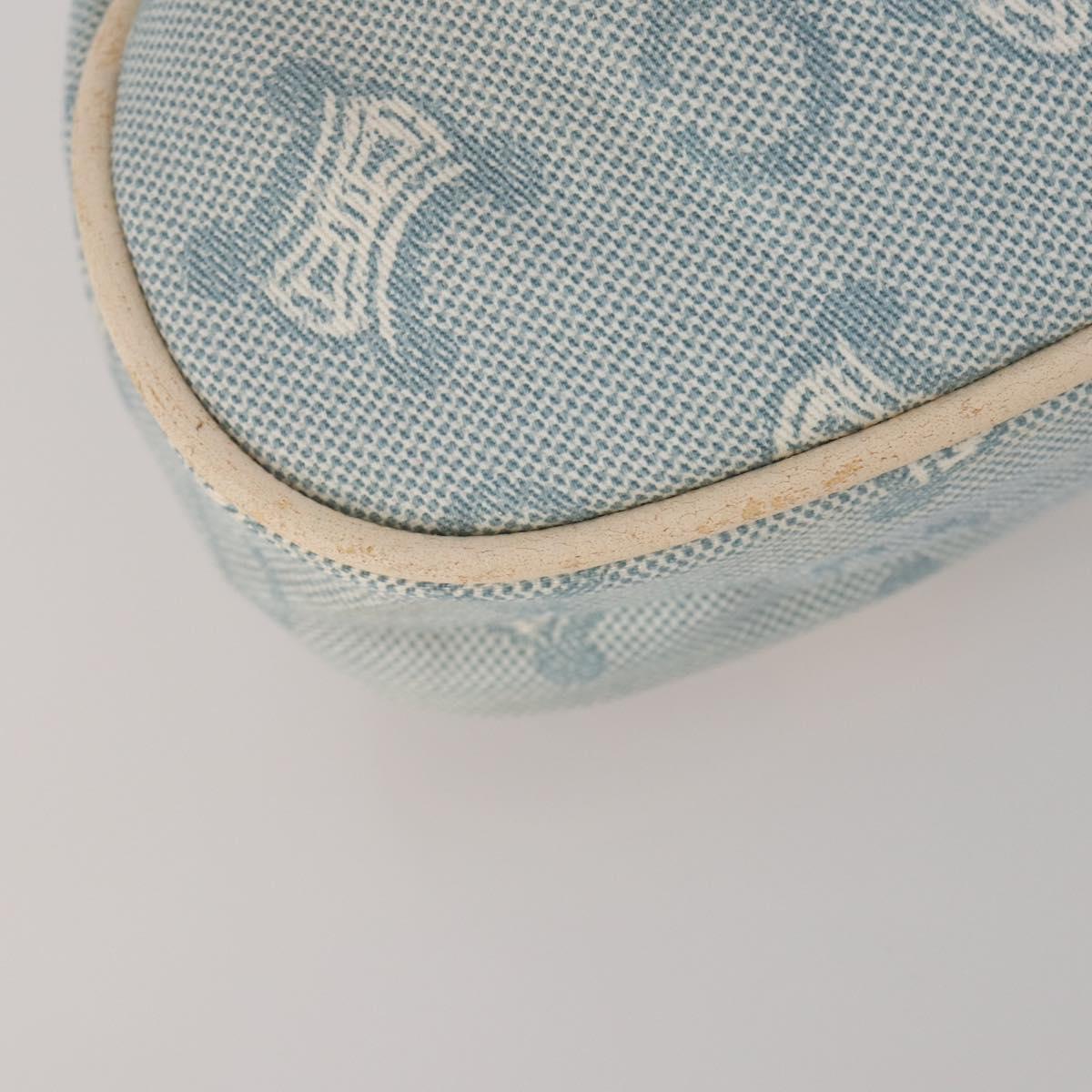CELINE C Macadam Canvas Backpack Blue Gold Auth 200238