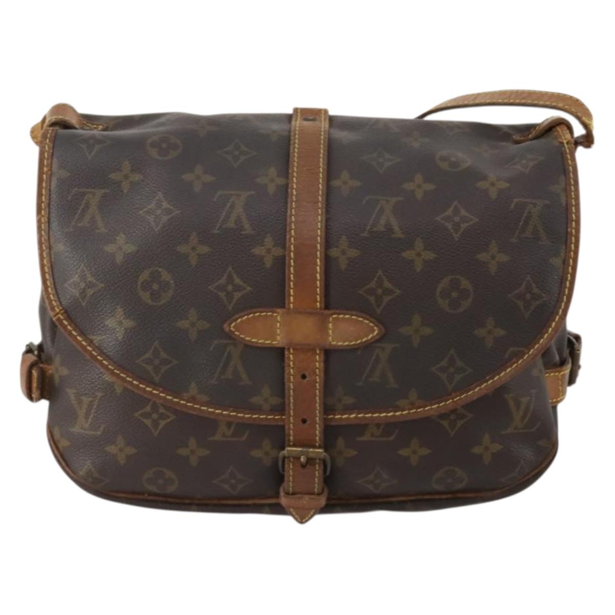 LOUIS VUITTON Monogram Saumur 30 Shoulder Bag M42256 LV Auth 200240