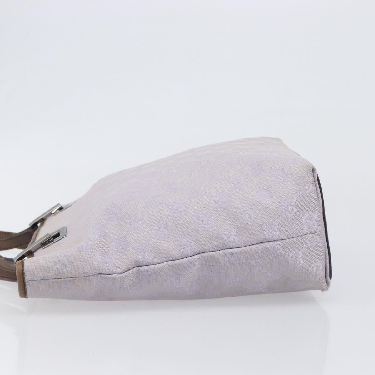 GUCCI GG Canvas Tote Bag Lavende Silver 31244 Auth 200244
