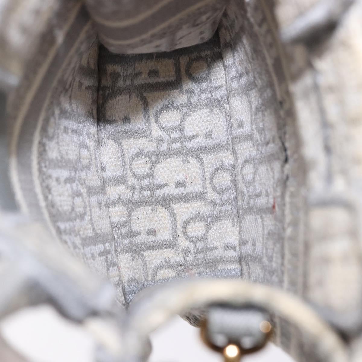 Christian Dior Trotter Canvas Oblique Book Tote Mini Bag 2way Gray Auth 200245V