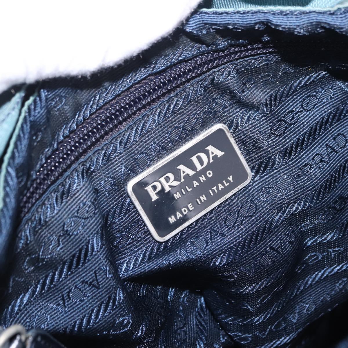 PRADA Backpack Nylon Green Silver Auth 200253