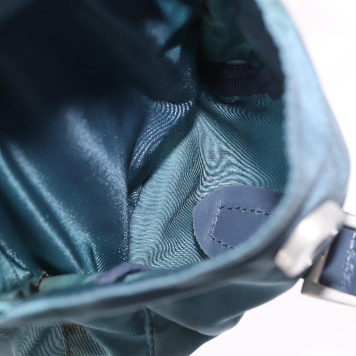 PRADA Backpack Nylon Green Silver Auth 200253
