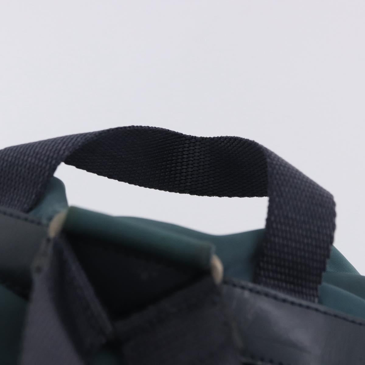 PRADA Backpack Nylon Green Silver Auth 200253