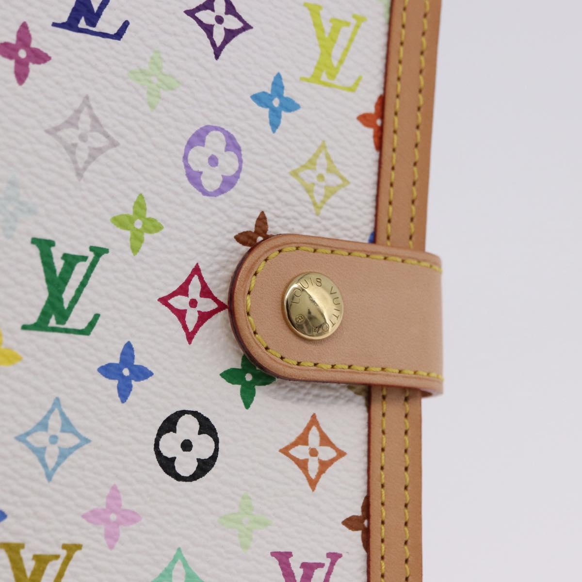 LOUIS VUITTON Monogram Multicolor Agenda PM Planner White R20896 Auth 200261SAV