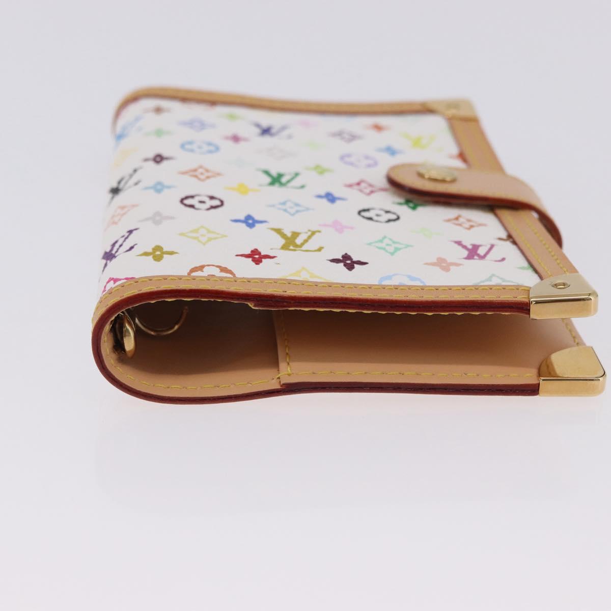 LOUIS VUITTON Monogram Multicolor Agenda PM Planner White R20896 Auth 200261SAV