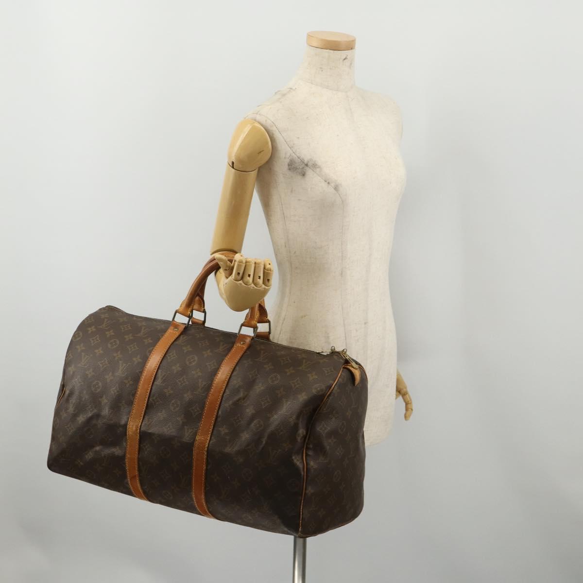 LOUIS VUITTON Monogram Keepall 50 Boston Bag M41426 LV Auth 200270