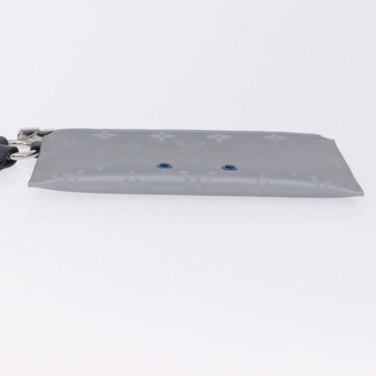 LOUIS VUITTON Monogram Satellite Alpha Pouch Silver M44178 LV Auth 200275V