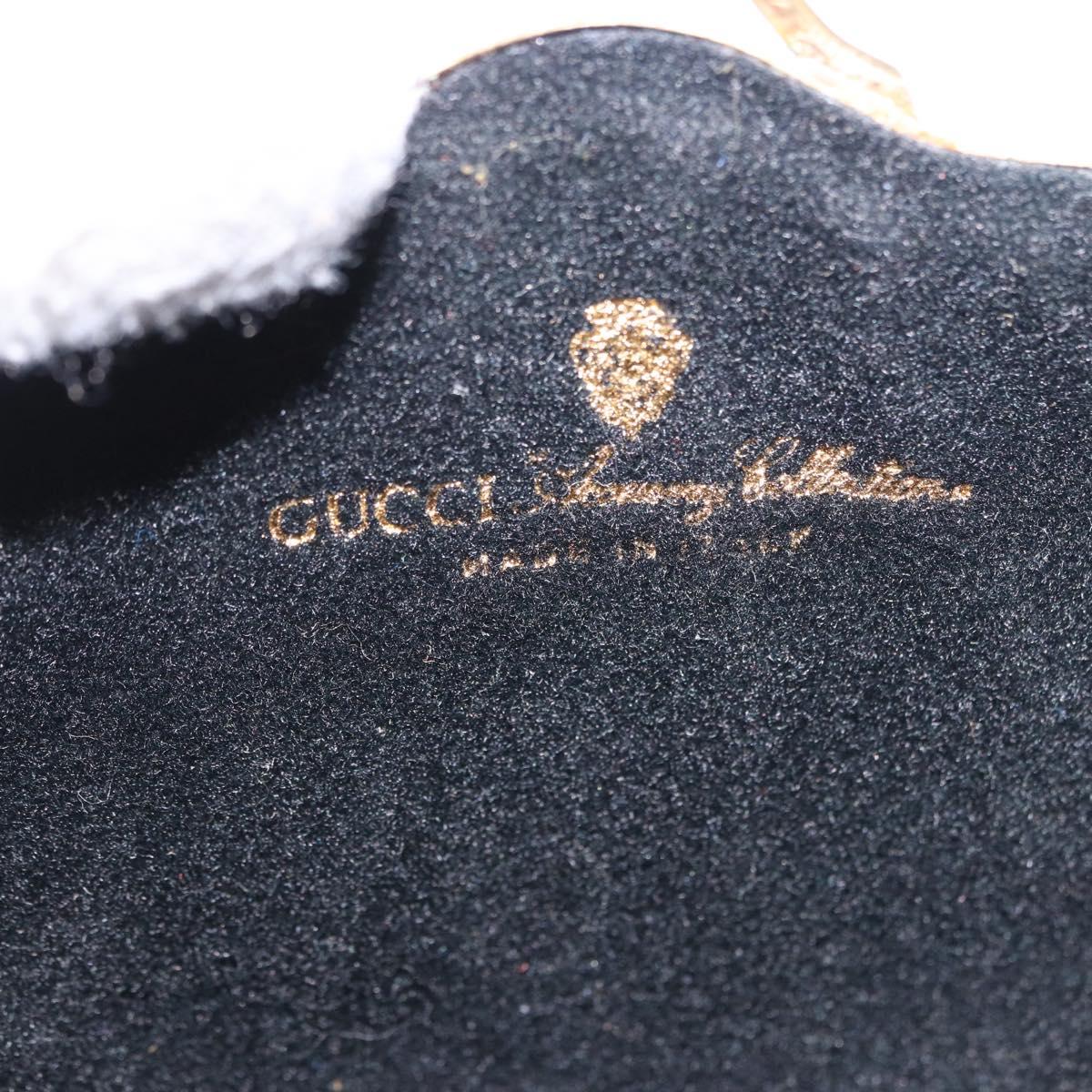 GUCCI GG Chain Shoulder Pouch Metal Gold Auth 200279V