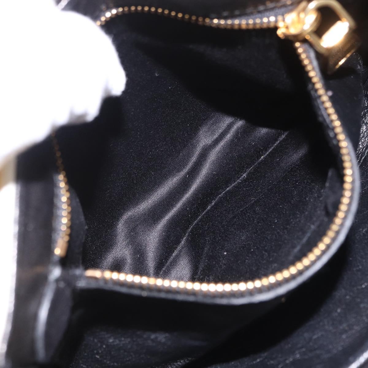 Miu Miu Biker Studs Shoulder Bag Leather Black Gold Auth 200282V