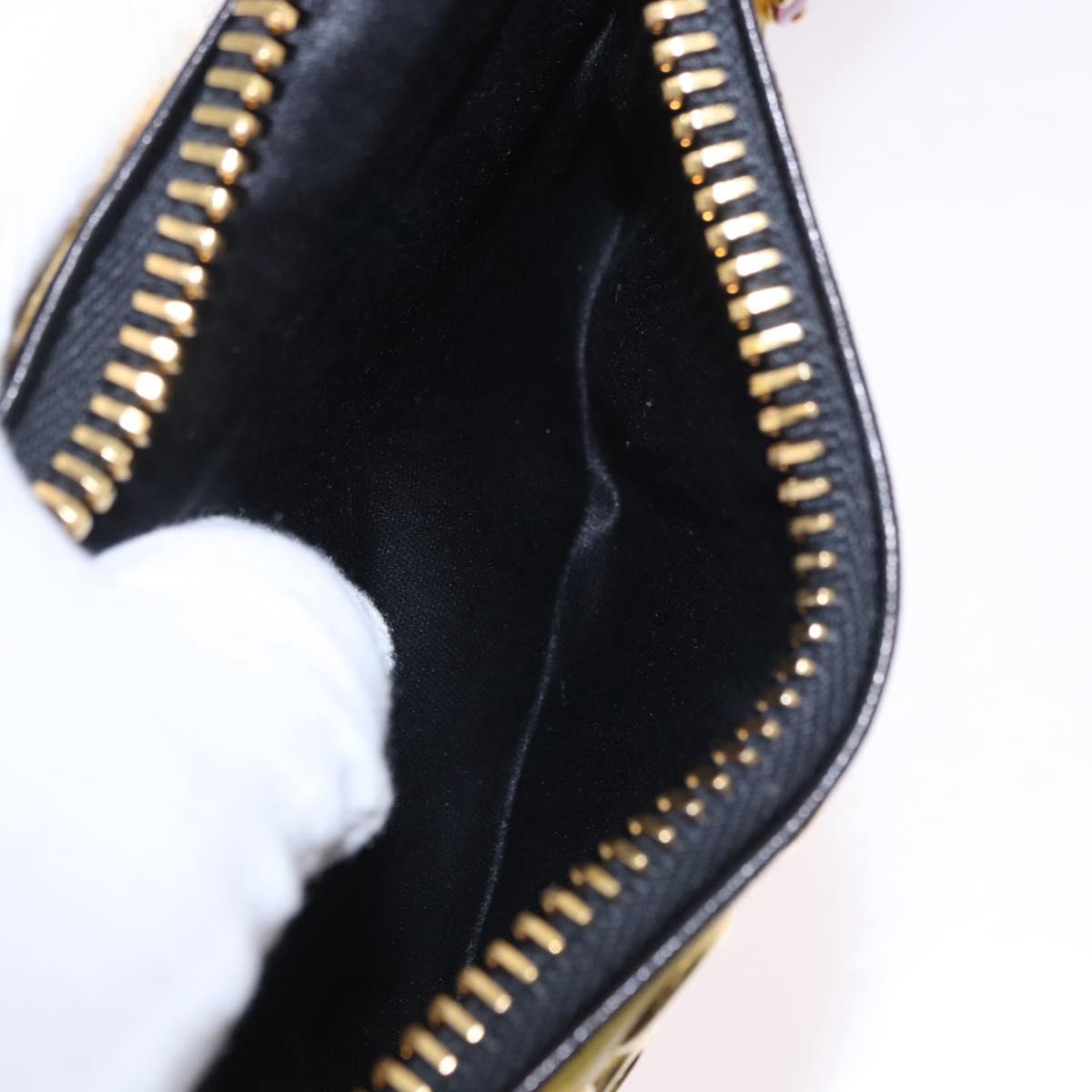 Miu Miu Biker Studs Shoulder Bag Leather Black Gold Auth 200282V