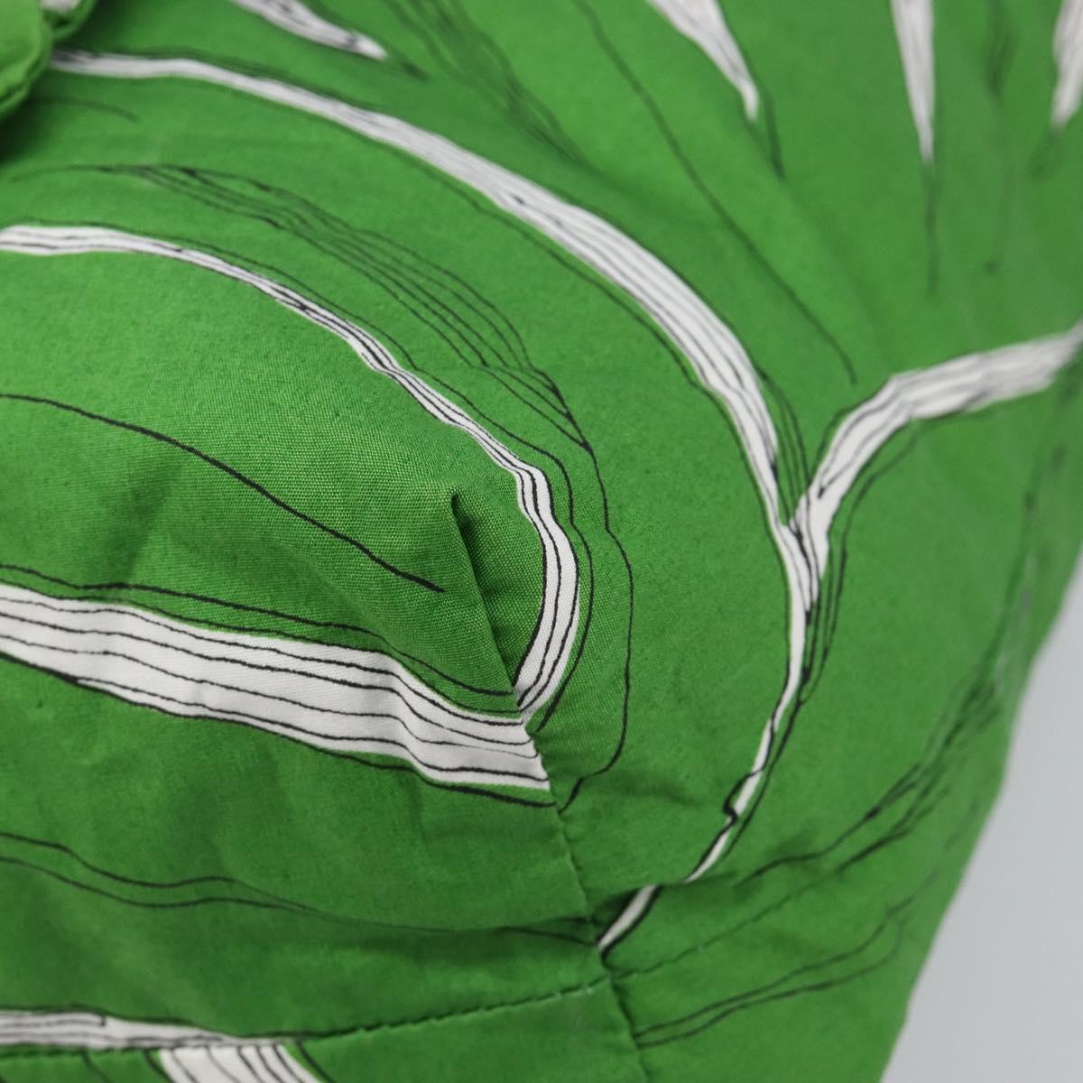 Miu Miu Tote Bag Nylon Green Silver Auth 200289A