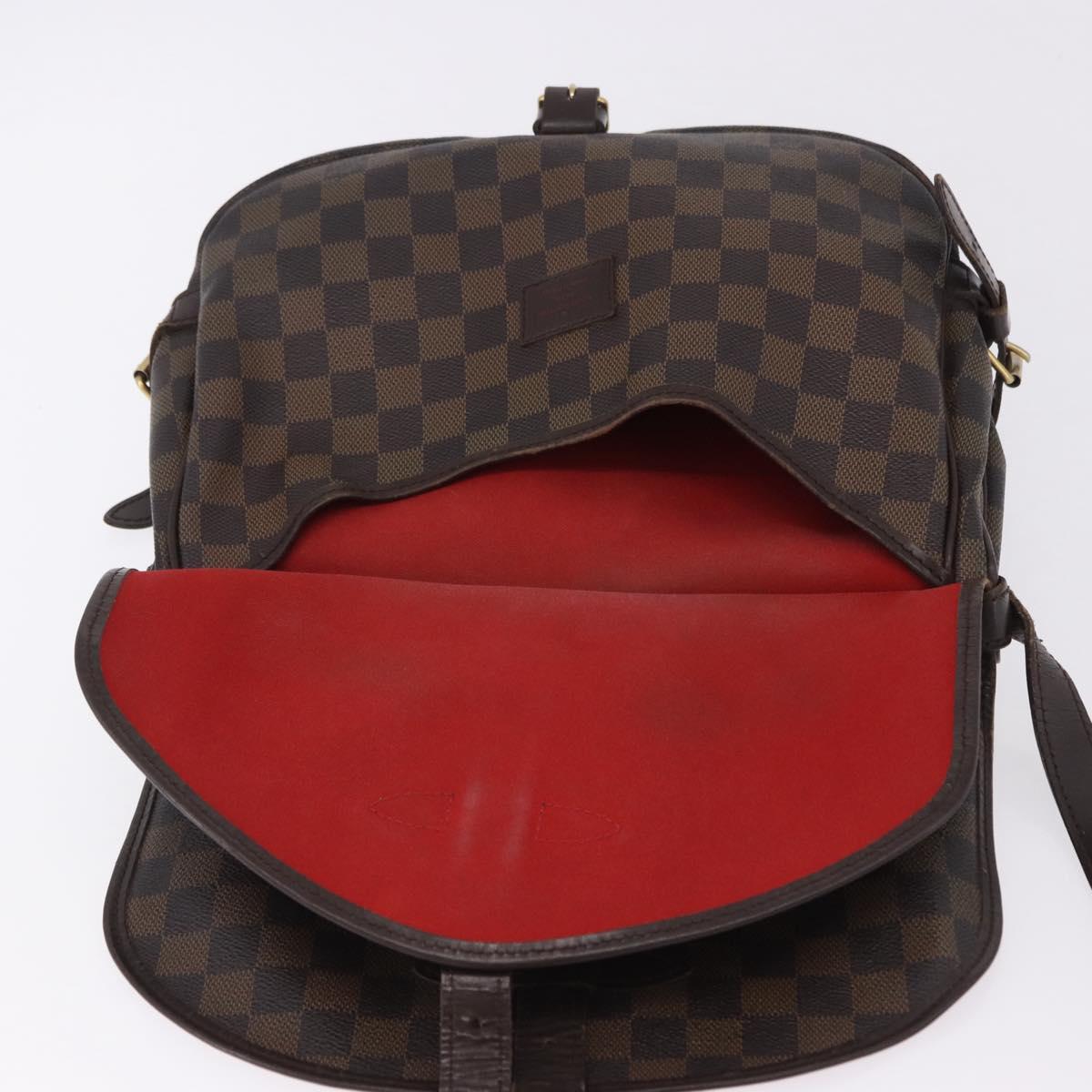 LOUIS VUITTON Damier Ebene Saumur 30 Shoulder Bag SPO N48081 LV Auth 200290