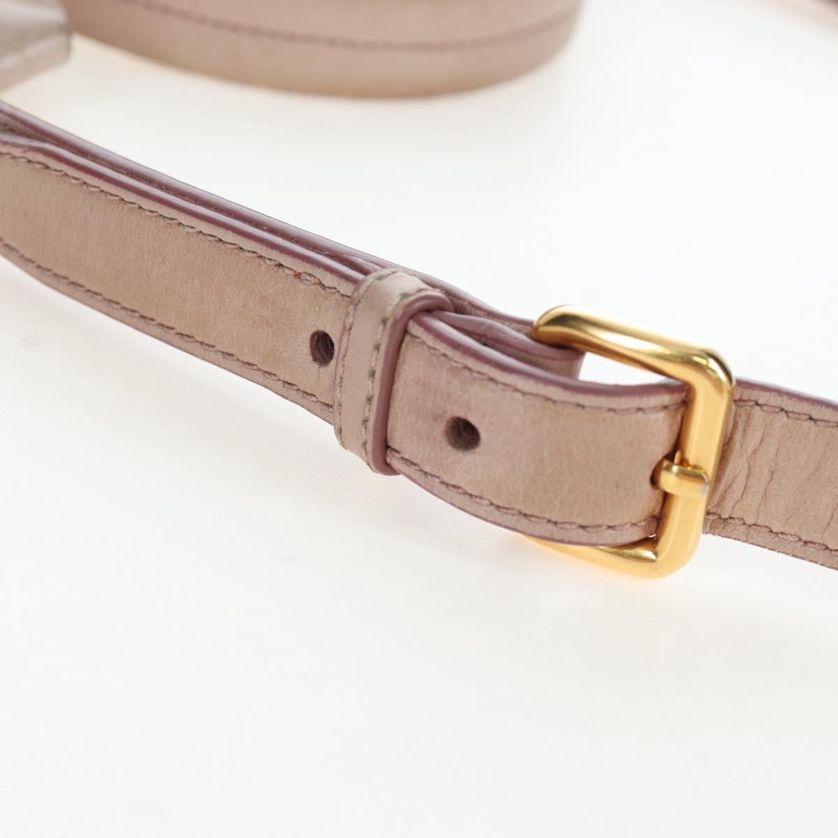 Miu Miu Matelasse Hand Bag Leather 2way Pink Gold Auth 200292V