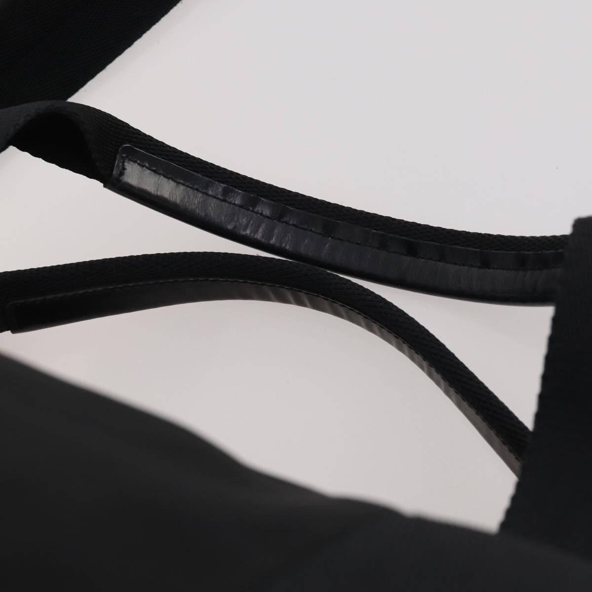 PRADA Boston Bag Nylon 2way Black Silver Auth 200299A