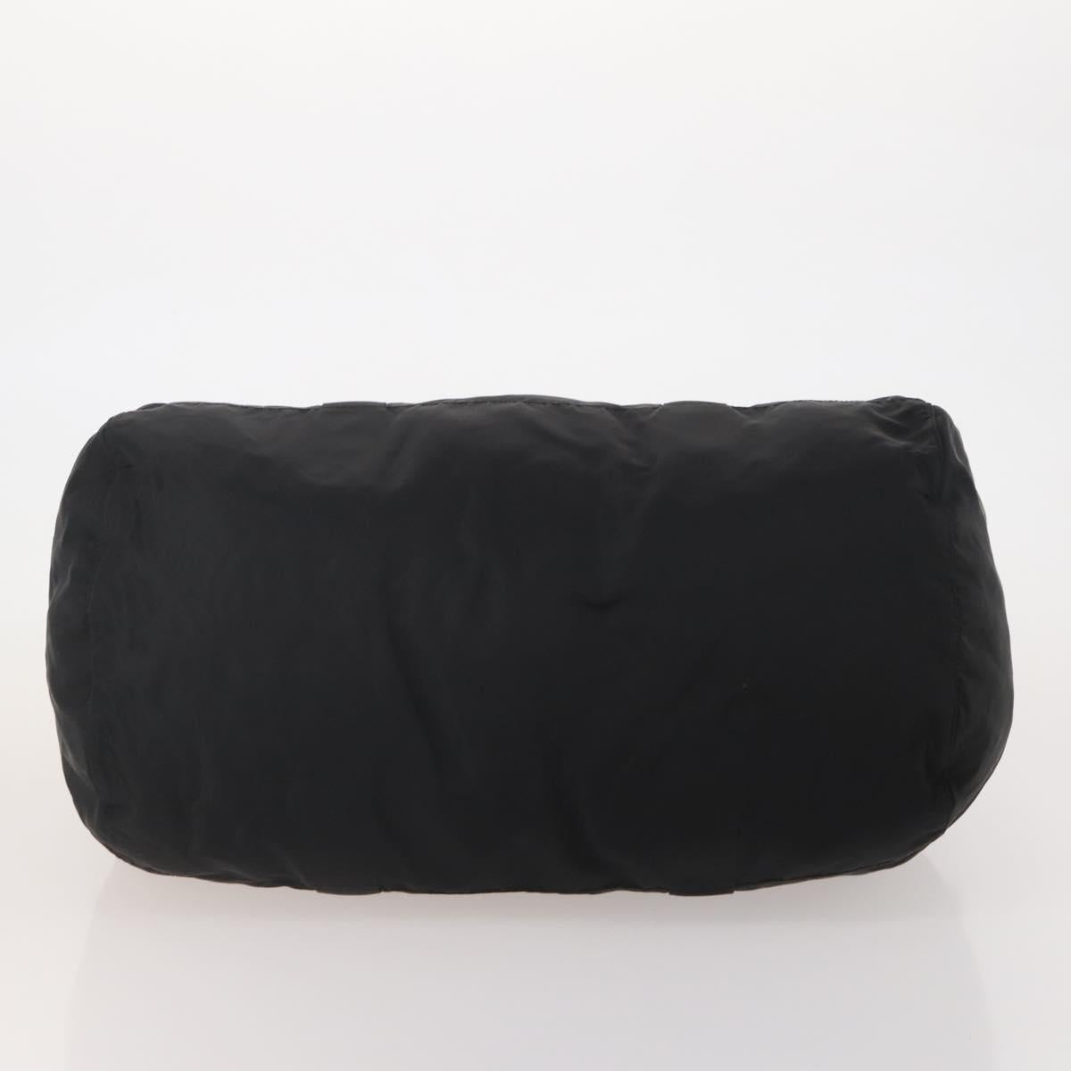 PRADA Boston Bag Nylon 2way Black Silver Auth 200299A
