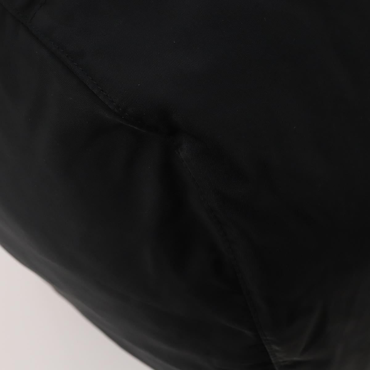 PRADA Boston Bag Nylon 2way Black Silver Auth 200299A