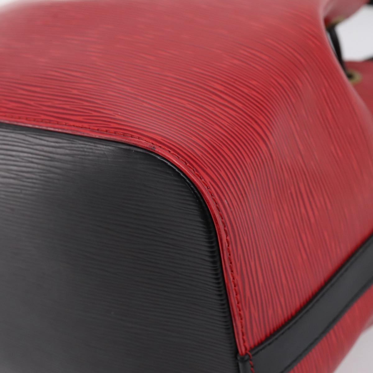LOUIS VUITTON Epi Petit Noe Shoulder Bag Red Black M44172 LV Auth 200330A