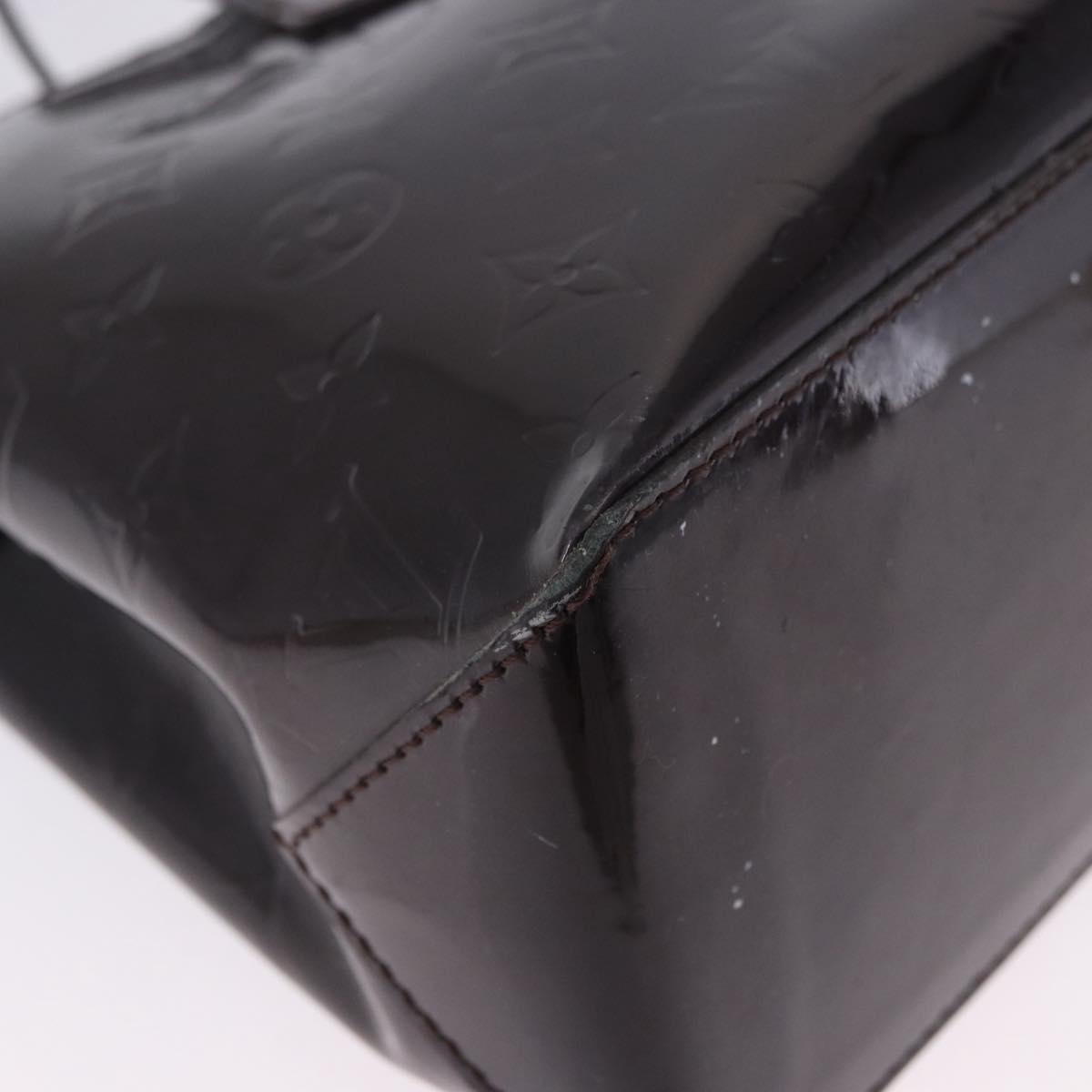 LOUIS VUITTON Monogram Vernis Wilshire PM Hand Bag Amarante M93641 Auth 200333