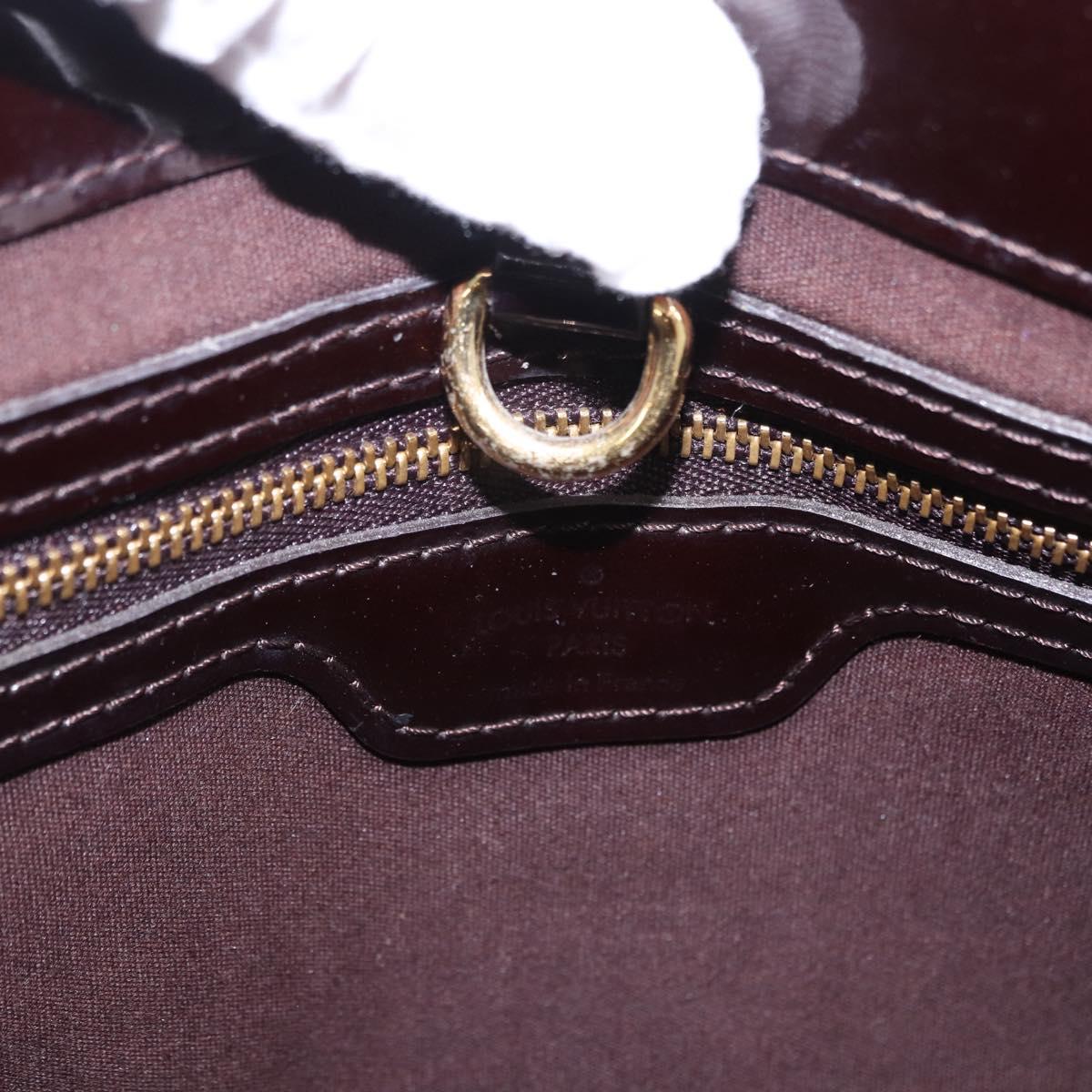 LOUIS VUITTON Monogram Vernis Wilshire PM Hand Bag Amarante M93641 Auth 200333