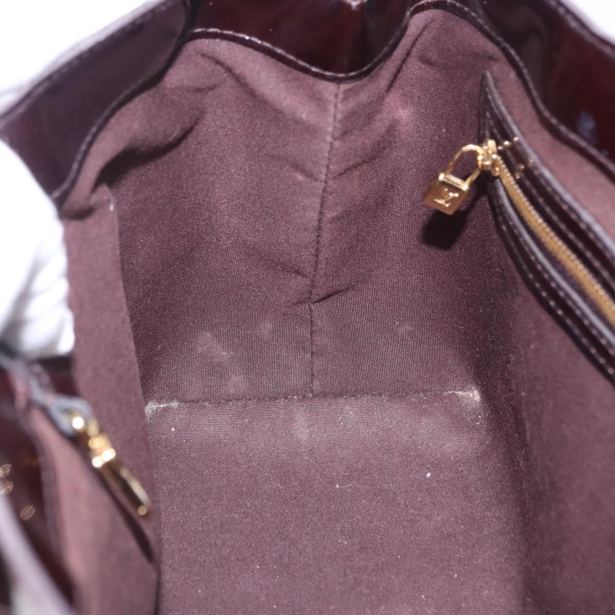 LOUIS VUITTON Monogram Vernis Wilshire PM Hand Bag Amarante M93641 Auth 200333