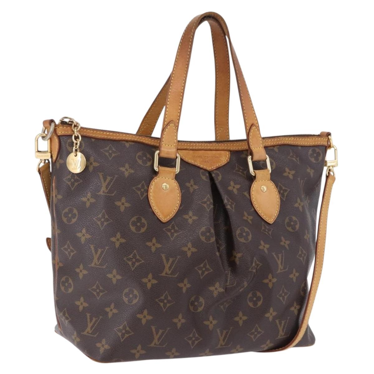 LOUIS VUITTON Monogram Palermo PM Tote Bag M40145 LV Auth 200341