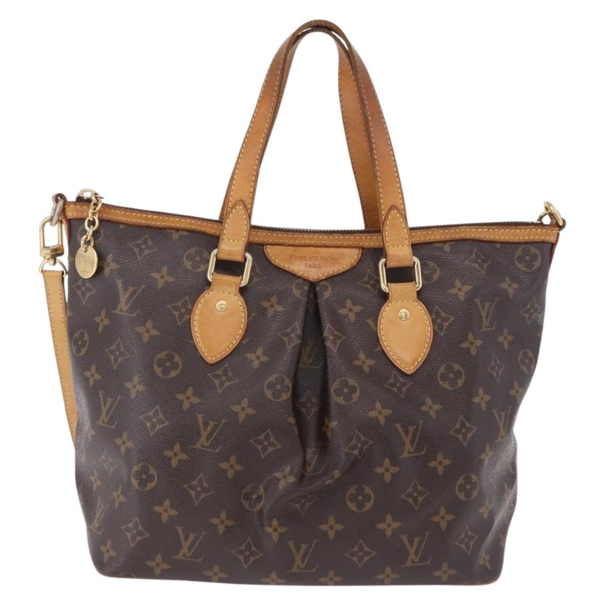 LOUIS VUITTON Monogram Palermo PM Tote Bag M40145 LV Auth 200341