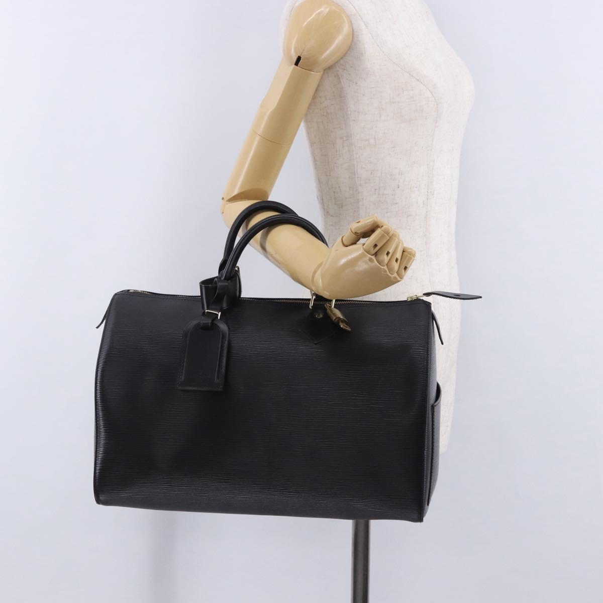 LOUIS VUITTON Epi Speedy 35 Hand Bag Black M42992 LV Auth 200342V