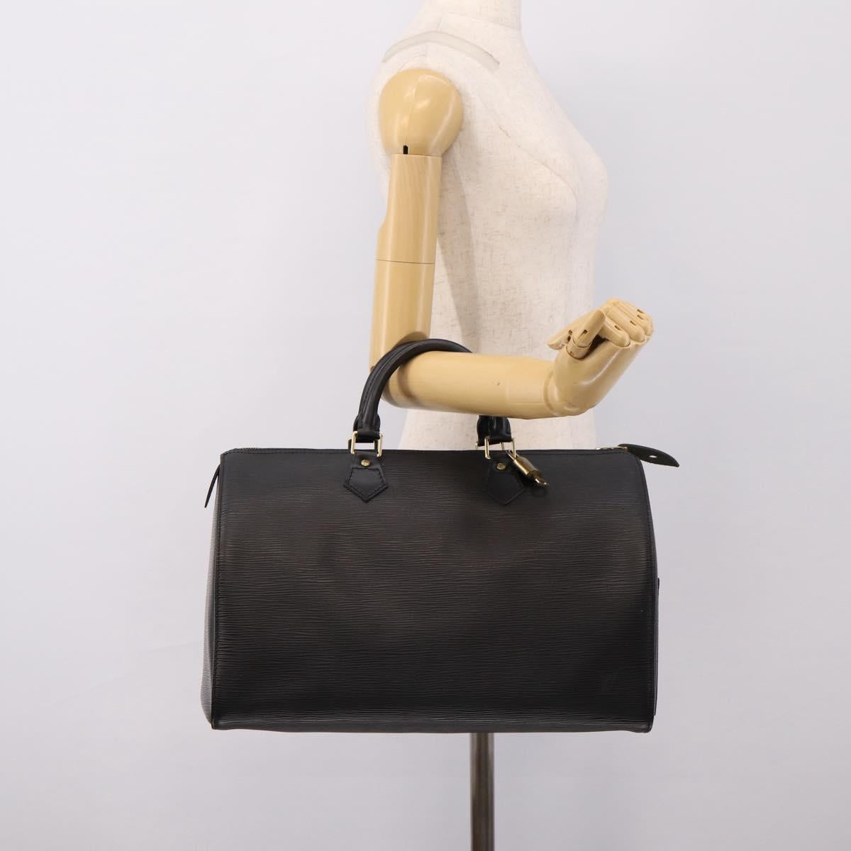 LOUIS VUITTON Epi Speedy 35 Hand Bag Noir black M42992 LV Auth 200343V