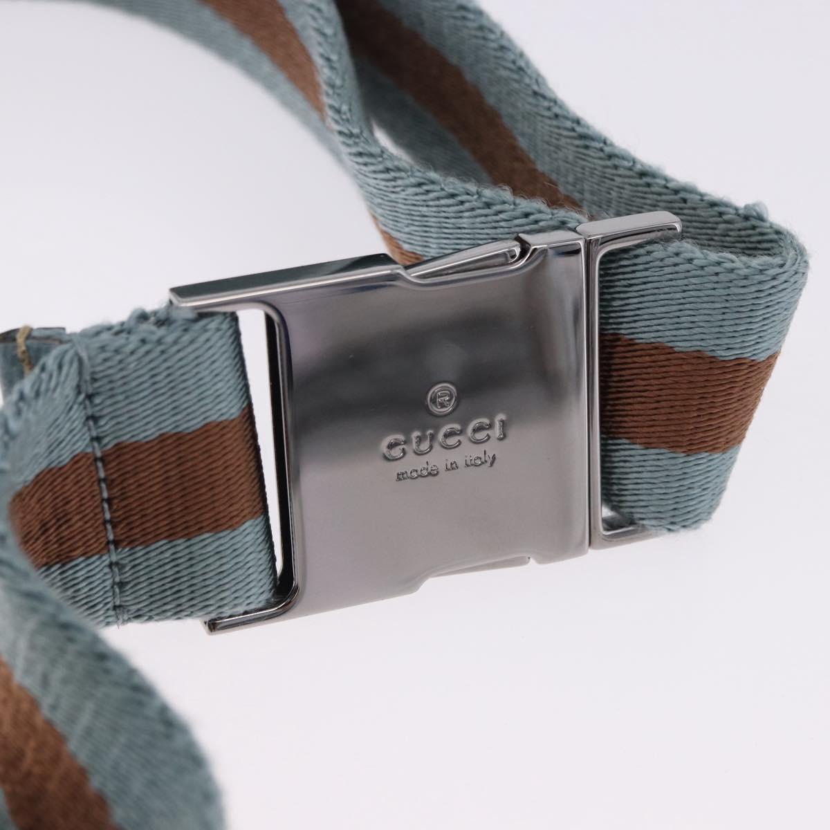 GUCCI GG Canvas Sherry Line Waist Bag Outlet Beige Silver 162962 Auth 200345A