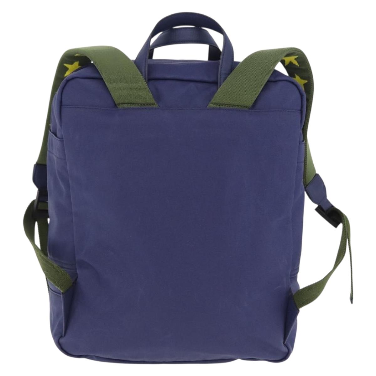 GUCCI RON HERMAN Backpack Canvas Navy Silver 477875 Auth 200358M