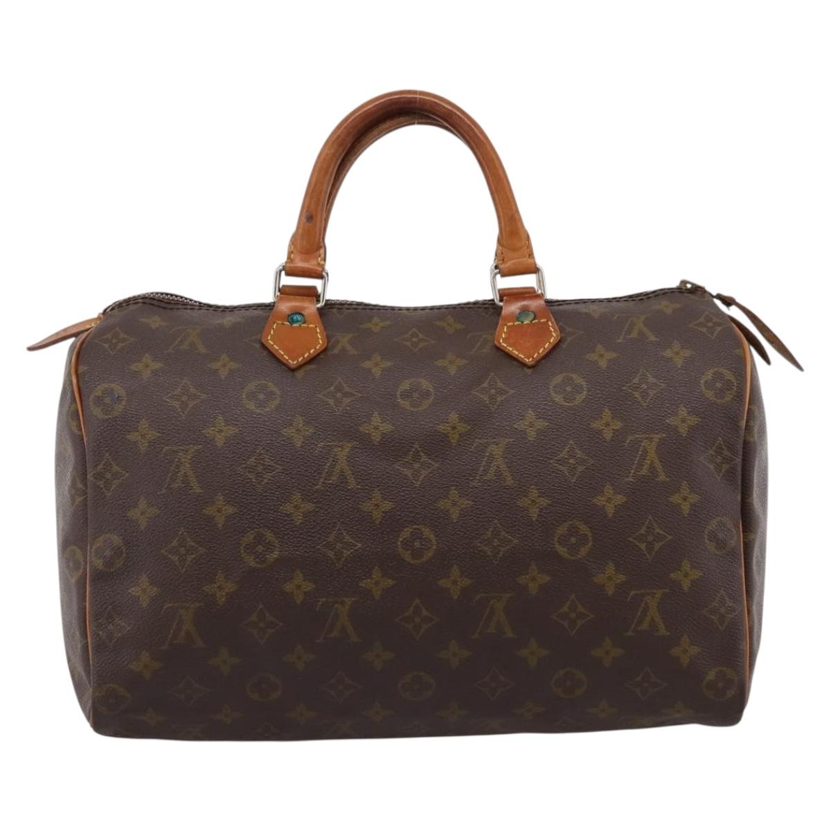 LOUIS VUITTON Monogram Speedy 35 Hand Bag M41524 LV Auth 200359
