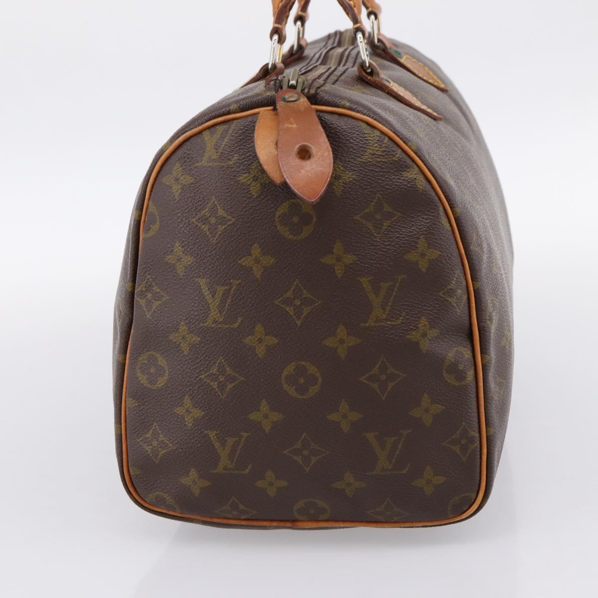 LOUIS VUITTON Monogram Speedy 35 Hand Bag M41524 LV Auth 200359