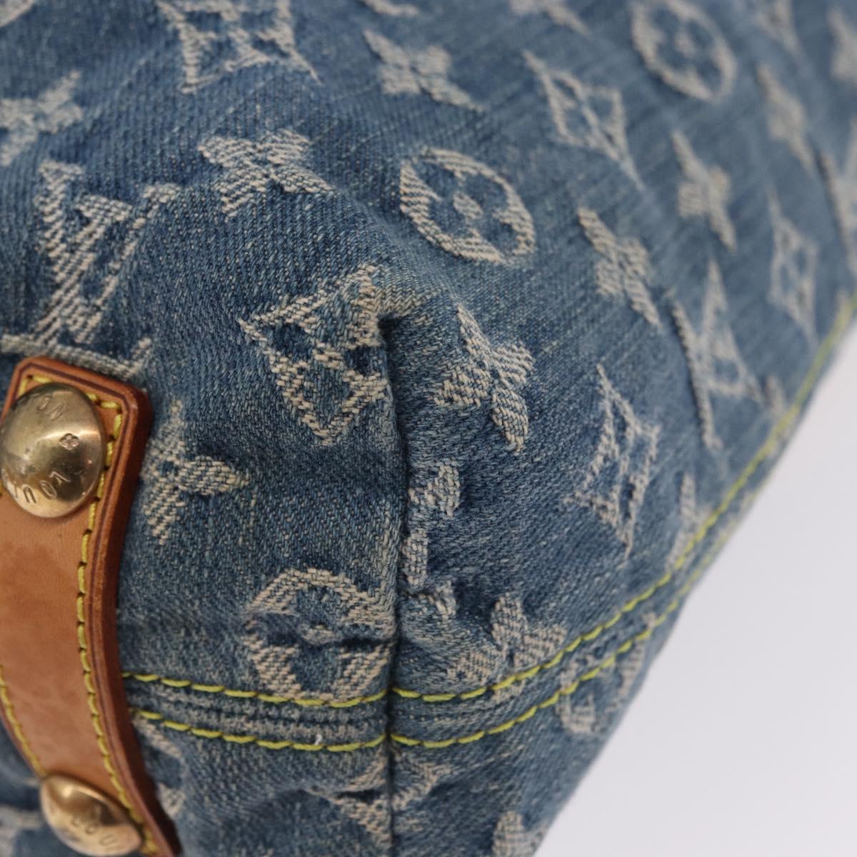 LOUIS VUITTON Monogram Denim Buggy GM Shoulder Bag Blue M95048 LV Auth 200360V