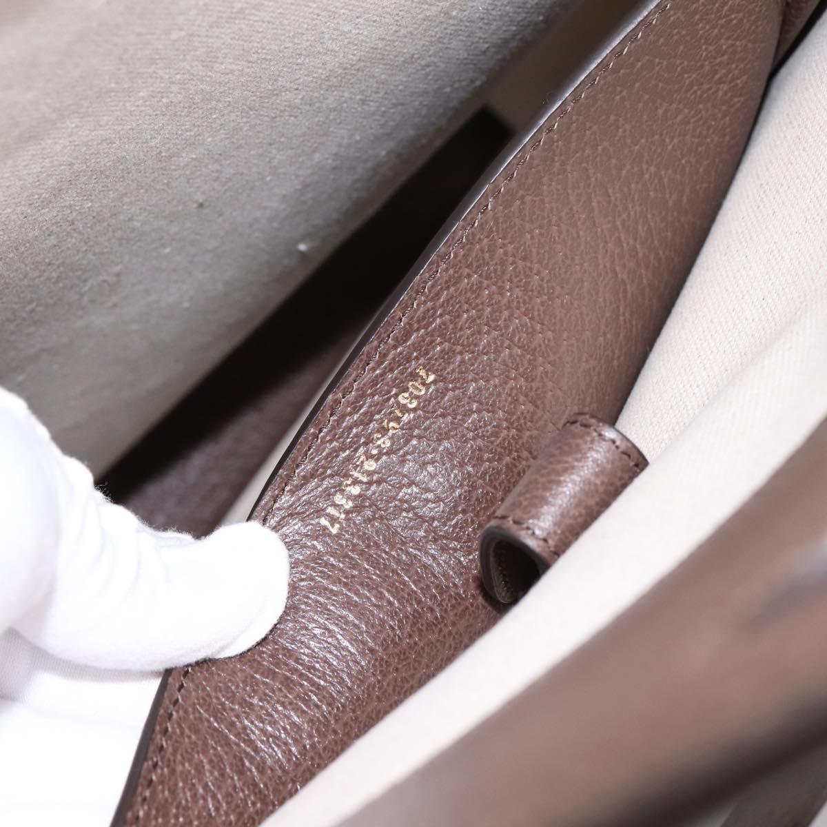 GUCCI GG Supreme Bananya Hand Bag PVC 2way Beige Gold Tone 703793 Auth 200361M
