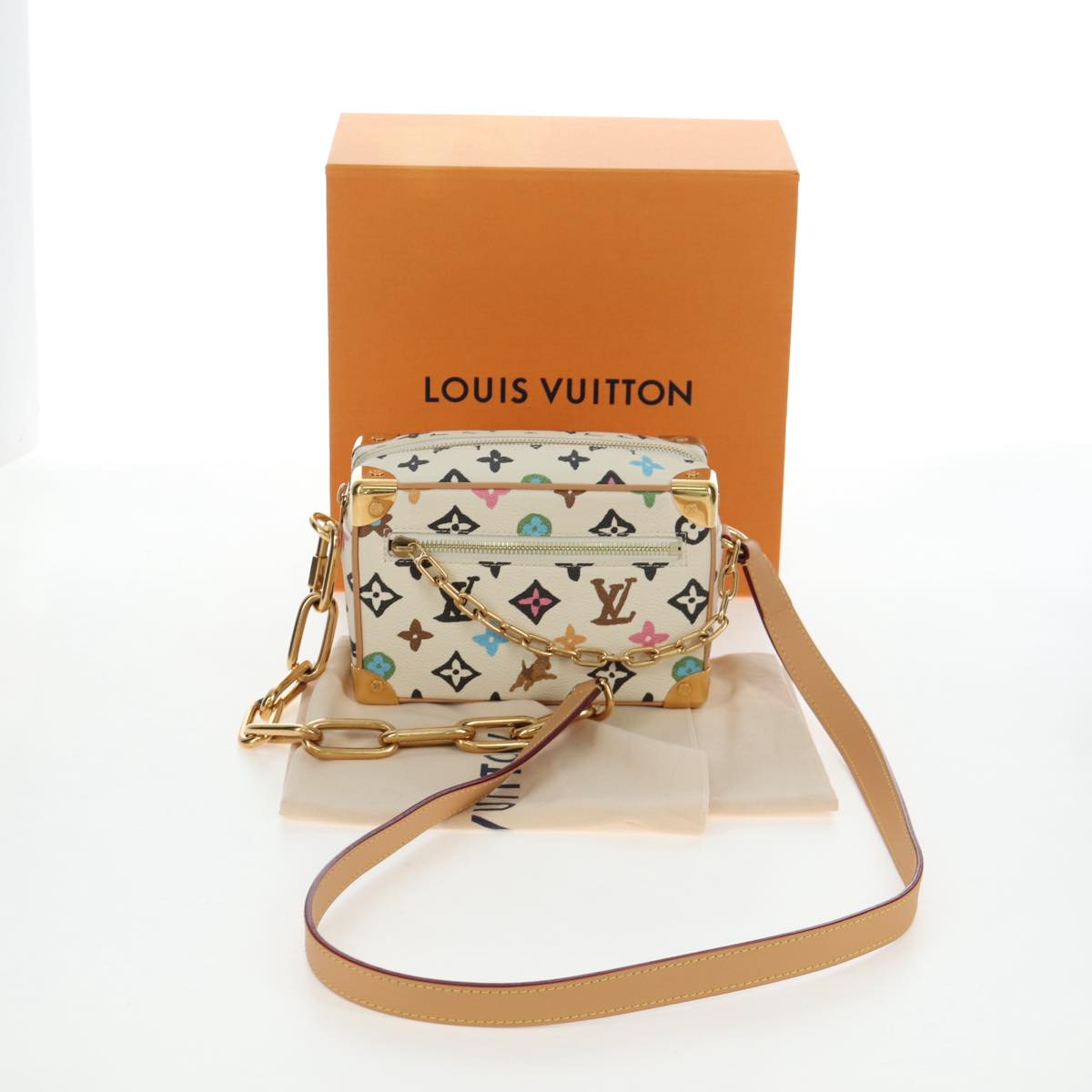 LOUIS VUITTON Monogram Craggy Mini Soft Trunk Bag Beige M25132 LV Auth 200369SM