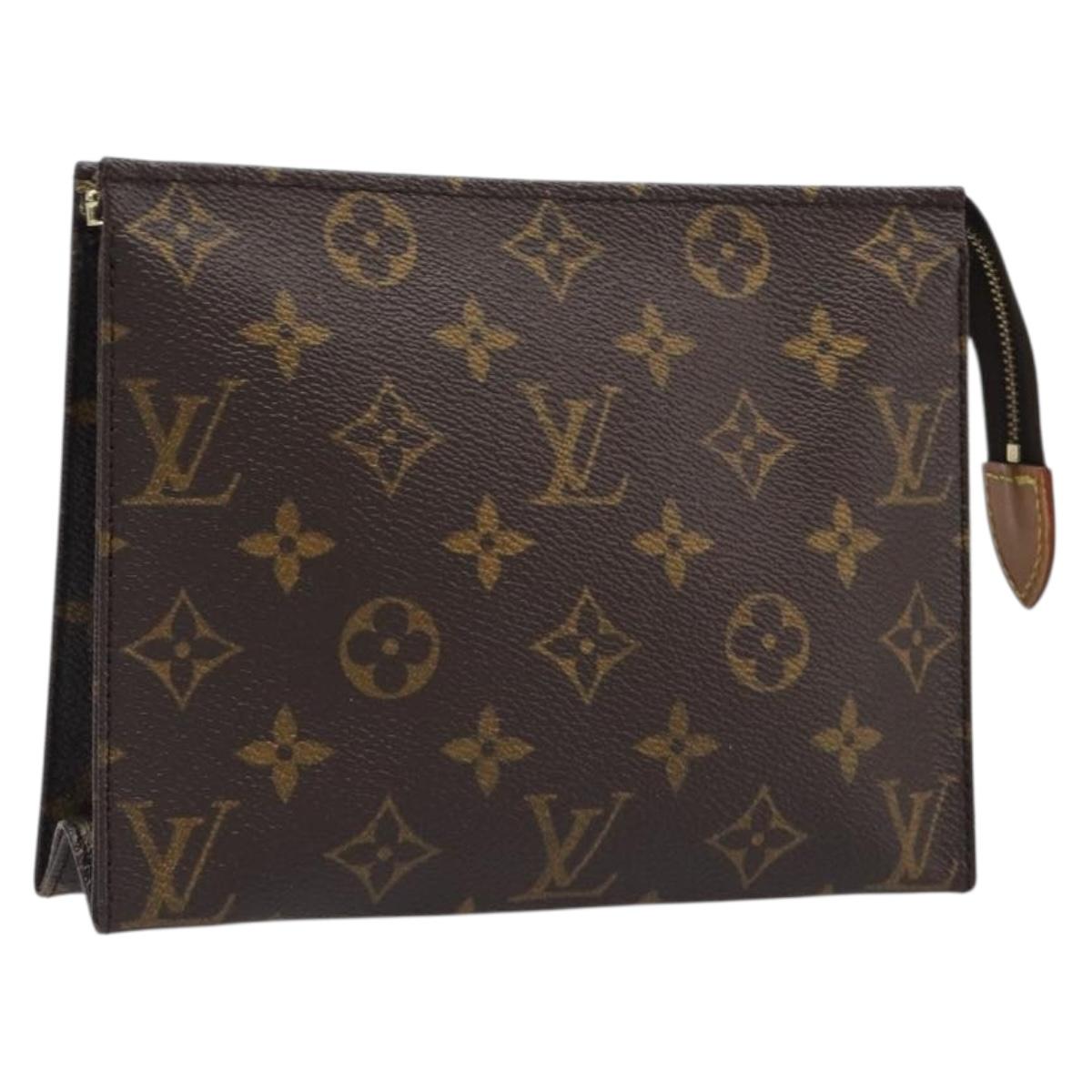 LOUIS VUITTON Monogram Poche Toilette 19 Pouch M47544 LV Auth 200373